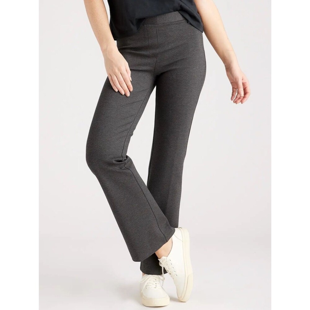 Quince Ultra Stretch Ponte Bootcut Pants Charcoal Gray Size Large Work Career